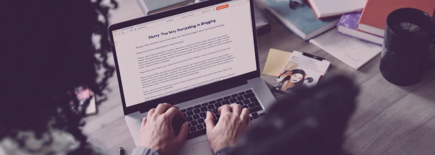 Person writing blog post