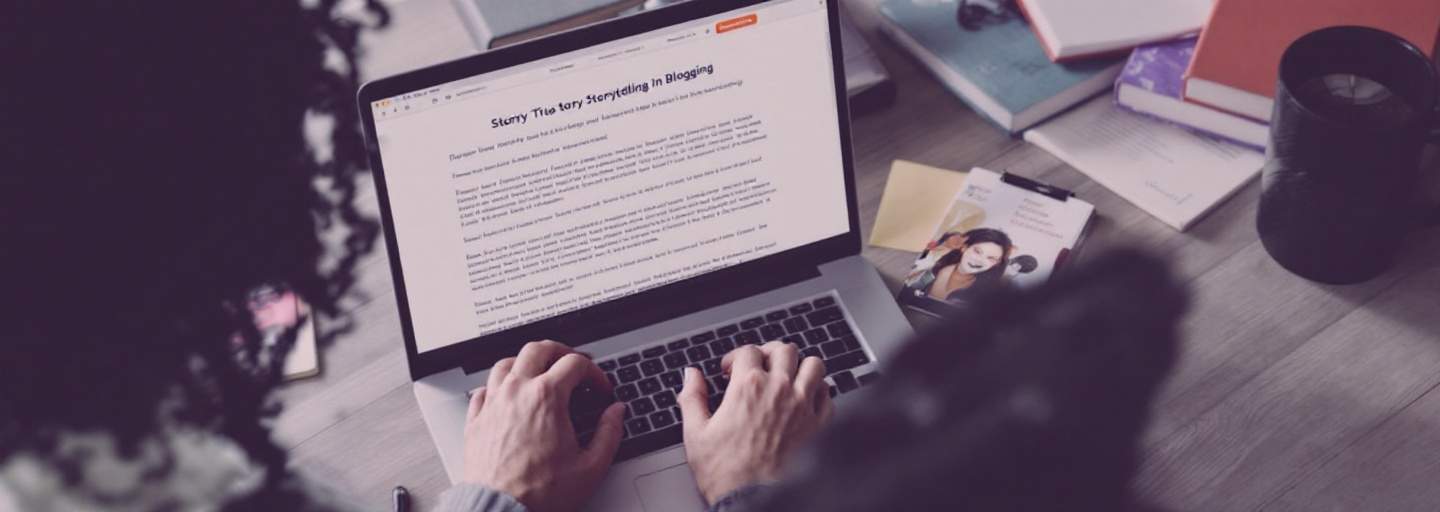 Person writing blog post