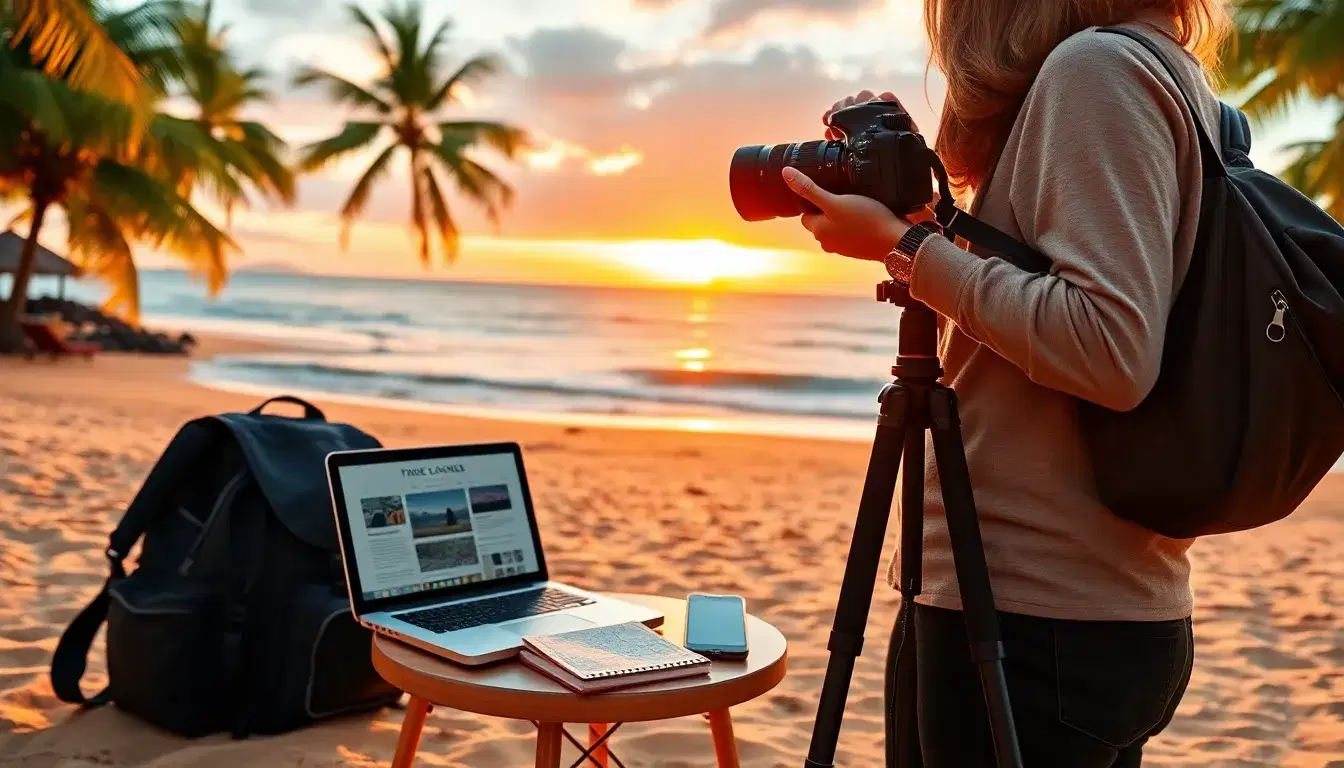 Travel Blogging blog topic ideas banner