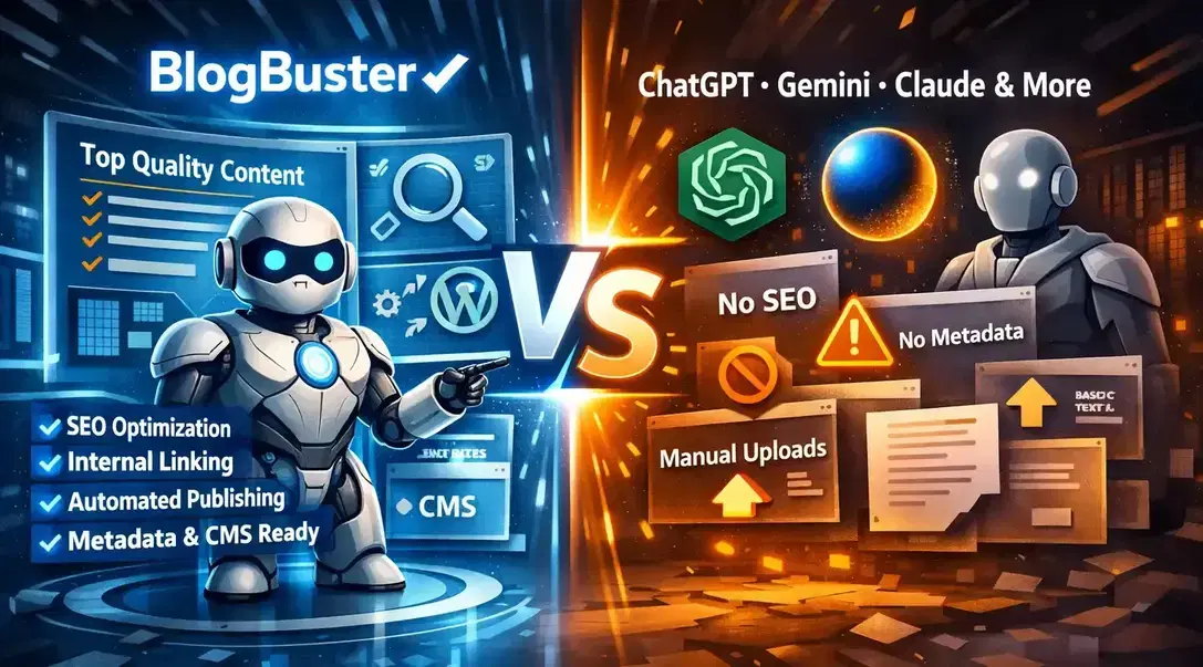 AI Article Writer Tools Comparison: BlogBuster vs ChatGPT, Gemini, Claude and More preview