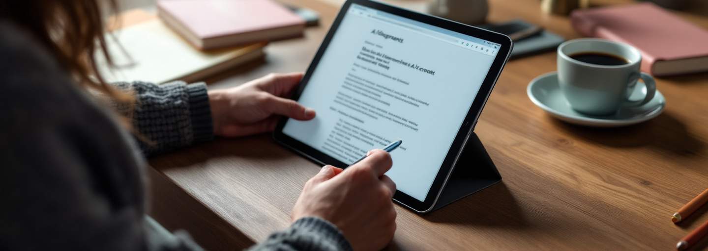 AI blog writing workspace