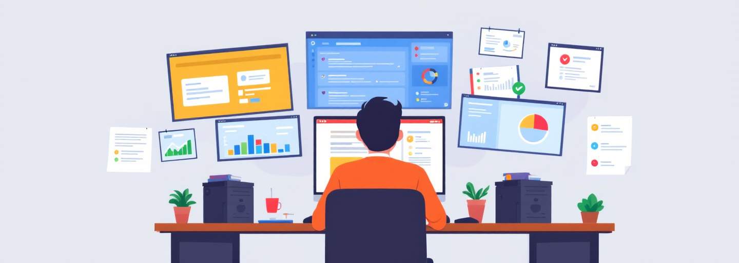 Content creator managing blog production