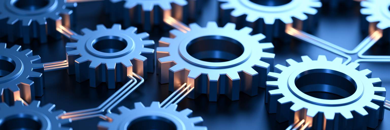 Abstract gears pathways website structure