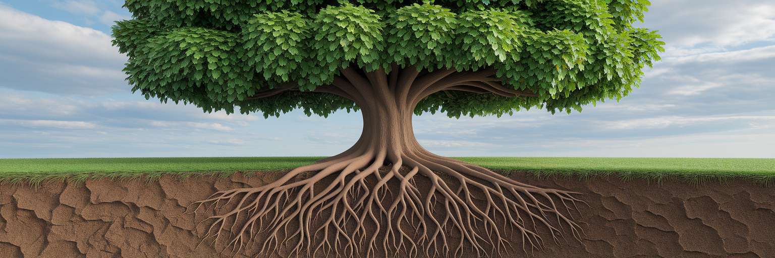 Abstract tree symbolizing authority and trust