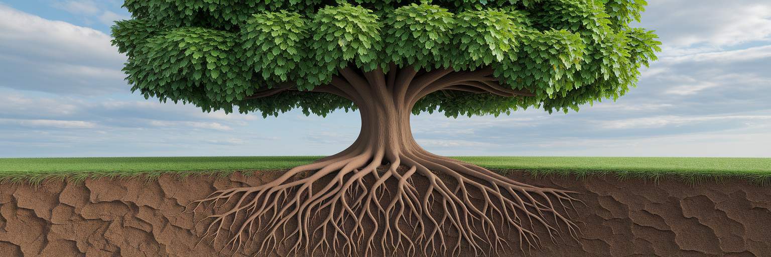 Abstract tree symbolizing authority and trust