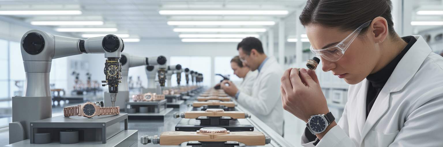 Automated line with human quality check.