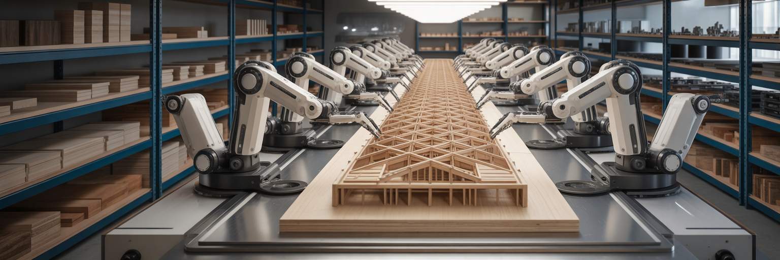 Automated tools assembling an architectural model.