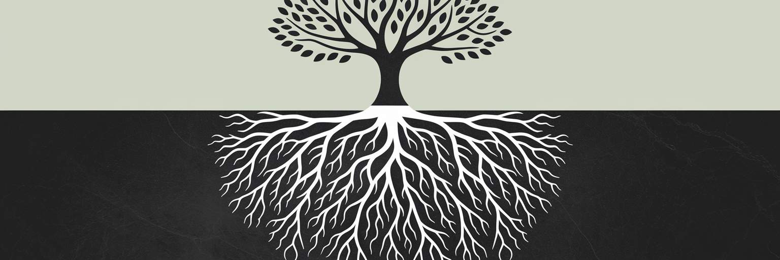 Growing roots symbolizing SEO authority