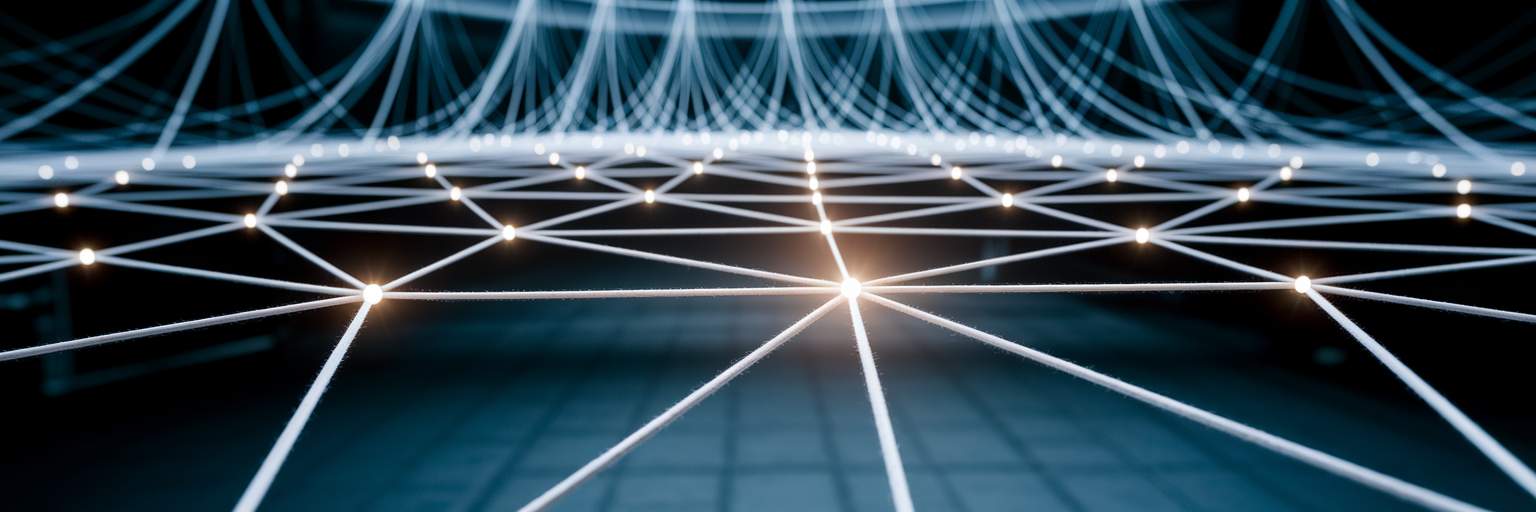 Interconnected threads representing web pages
