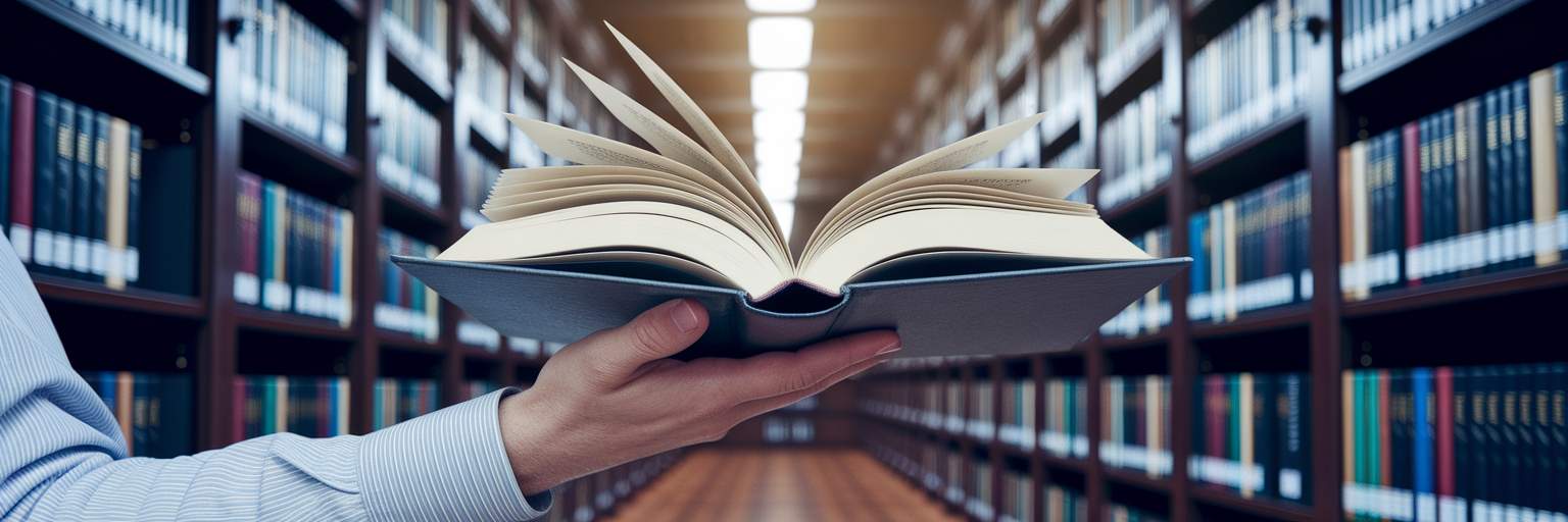 Librarian providing a direct answer book.