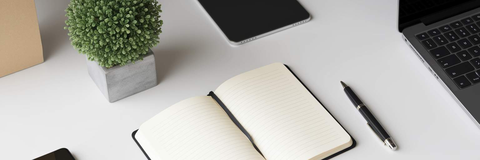 Organized desk symbolizing efficient blogging