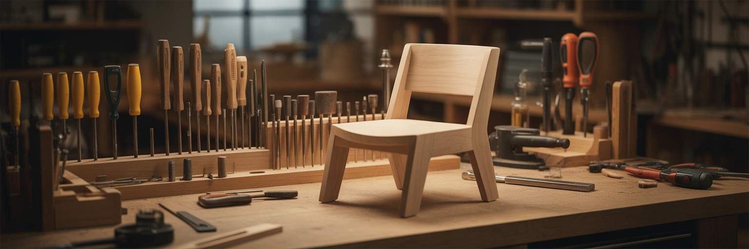 Organized workshop symbolizing building a site structure.