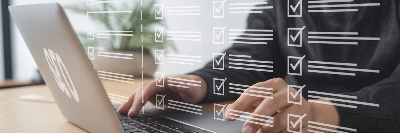 Pilot reviewing a pre-flight checklist.